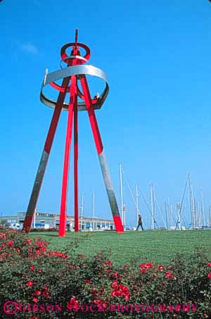 Stock Photo #10571: keywords -  beach california city embarcadero francisco landscape metal municipal park parks project public renewal san scenery scenic sculpture sculptures south tall urban vert waterfront