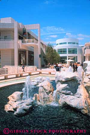 Stock Photo #8432: keywords -  angeles architecture art attraction beige building buildings california center clean contemporary courtyard fountain fountains getty los masonry modern museum museums new stone tourist vert water white