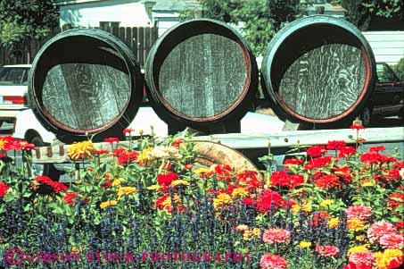 Stock Photo #10065: keywords -  aging barrel barrels california horz napa old sattui three valley wine wineries winery wines