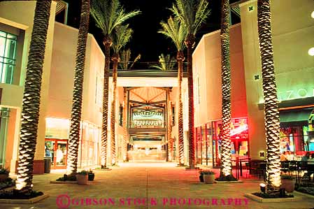 Stock Photo #17709: keywords -  architecture arizona building buildings business center design district horz lighting lights mall malls modern night phoenix public style urban