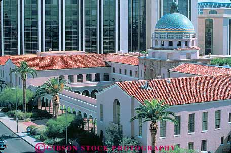 Stock Photo #17750: keywords -  arizona building buildings centers cities city county dome domes downtown historic horz mosaic municipal public roof roofs southwest tile tucson urban