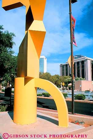 Stock Photo #11712: keywords -  abstract abstracts arizona art downtown public sculpture sculptures southwest tucson urban vert west western yellow