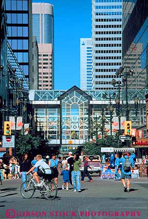 Stock Photo #12108: keywords -  alberta avenue busy calgary canada cities city cityscape cityscapes crowd crowded crowds downtown mall malls pedestrian pedestrians people season shop shopper shoppers shopping shops stephen street streets summer urban vert