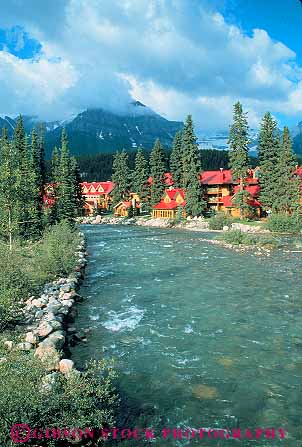 Post Hotel Cabins On Bow River Near Lake Louise Banff National