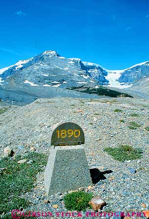 Stock Photo #17744: keywords -  alberta athabasca canada climate earth geologic geological geology glaciated glaciation glacier glaciers has indicator jasper marker national park receed receeded receeding receeds recession recessional science showing shrink sign signs since vert weather where withdrawl year