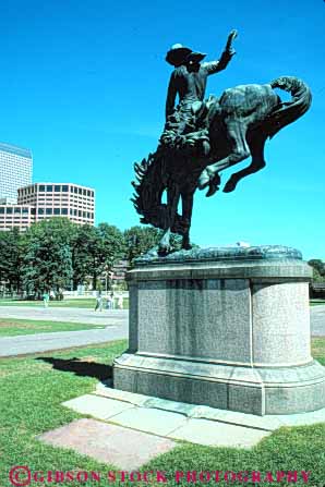 Stock Photo #11033: keywords -  center cities city cityscape cityscapes civic colorado cowboy denver downtown in metal metropolitan statue statues urban vert