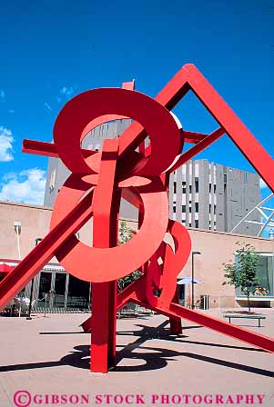 Stock Photo #18690: keywords -  abstract abstraction abstracts angle angles angular art bright circle circles circular colorado corner corners curve curved curves curving denver geometric geometrical geometry graphic interlock interlocking interlocks line metal museum outdoor outside point pointed public right round rounded sculpture sculptures shape shaped shapes straight triangle triangles triangular vert