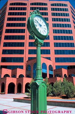 Stock Photo #12684: keywords -  and architecture building clock clocks colorado downtown fashion mountain of office old plaza plazas red rockies rocky springs vert