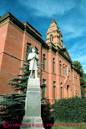 Stock Photo #12851: keywords -  aspen civil colorado commemorate commemorating destination historic memorial monument monuments mountains resort resorts rocky soldiers statue statues stone town towns travel vert war west western