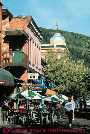 Stock Photo #12854: keywords -  aspen cafe cafes colorado destination dining downtown historic mountains people plaza plazas relax relaxing resort resorts rocky sidewalk social summer town towns travel vert west western