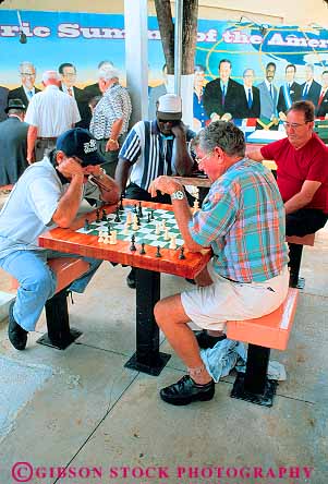 Stock Photo #11536: keywords -  chess district florida friend friends game games gather gathering gomez havana in little man maximo men miami park parks play playing social together vert