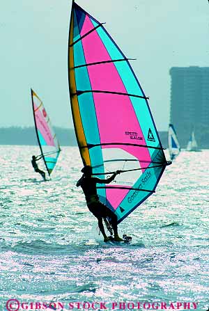 Stock Photo #11546: keywords -  boardsailing boat boating coast destination florida fun material miami ocean outdoor outside people play playing recreation sail sailing sea shore surfers surfing synthetic translucence translucent travel vert water wind windsurfing