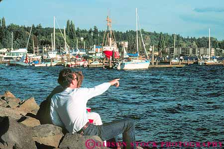 Stock Photo #18430: keywords -  boat boating boats couple couples horz kirkland lake lakes leisure marina marinas northwest people person recreation region relax relaxed relaxes relaxing state washington water