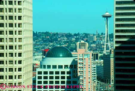 Stock Photo #10293: keywords -  architecture building buildings cities city cityscape cityscapes commercial design downtown horz needle northwest office offices seattle space style urban washington