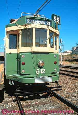 Stock Photo #10340: keywords -  car mass northwest old public railroad railroads seattle shuttle track tracks tradition traditional train trains transit transportation trolley trolleys vert vintage washington