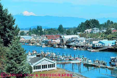 Stock Photo #18452: keywords -  attraction buildings coast coastal conner destination dock docks harbor harbors horz la northwest of puget quaint region small sound state town towns travel washington water waterfront wharf wharfs