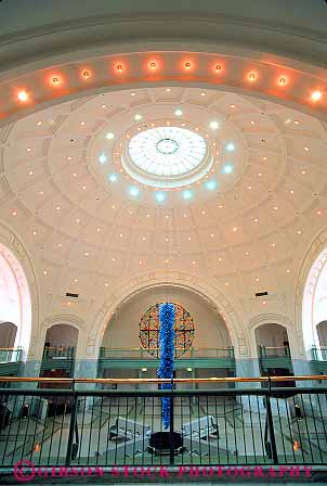 Stock Photo #18487: keywords -  curve curved curves curving design dome domes inside interior interiors lighting lights lobbies lobby northwest old railroad reburbished region restore restored state station stations style tacoma union vert vintage washington