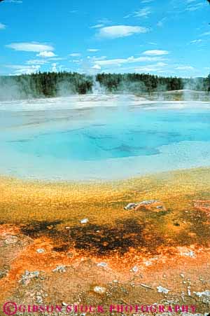 Stock Photo #10952: keywords -  basin black earth geologic geological geology geothermal heat heated hot landscape national nature park parks pool preserve public reserve sand scenery scenic science steam thermal usa vapor vent vert water wyoming yellowstone