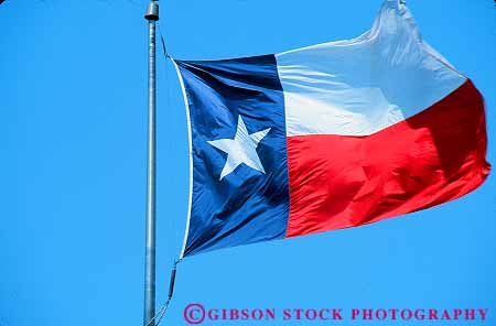 Stock Photo #17386: keywords -  blown blue flag flags historic horz lone pole red star state texas white wind