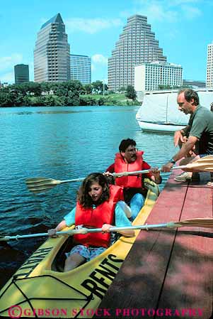 Stock Photo #11434: keywords -  austin boat boaters boating cities city cityscape cityscapes colorado downtown exercise exercising families family fiberglass float floating floats flotation fun jacket jackets kayak kayaker kayakers kayaking life man material paddle paddles paddling pair people plastic play recreation river rivers safety skyline skylines sport synthetic texas urban vert vest vests water woman