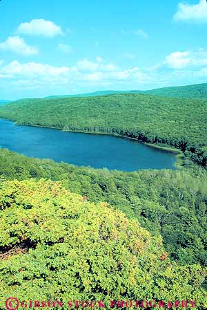 Stock Photo #19200: keywords -  above clouds cluds deciduous forest forests great green hardwood in lake lakes landcape lush michigan mountain mountains natural nature of overview park parks porcupine public region scenery scenic state verdant vert water wilderness wooded woods