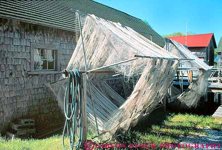 Stock Photo #19220: keywords -  drying drys equipment fish fishing fishtown great historic horz in lakes leland michigan net nets rack region shore shoreline site sites state