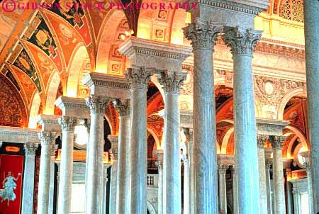 Stock Photo #8873: keywords -  arch arches architecture atrium attraction building ceiling classic classical columbia column columns congress dc decorate decorated decorative design destination district fancy federal government greek hall high horz interior intricate jefferson lavish libraries library lobby of ornate pillar pillars refurbish refurbished renew renewed restore restored rich tourist tradition traditional travel vaulted washington