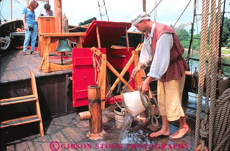 Stock Photo #12416: keywords -  boat boats city costume costumed crew crewman deck dove dressed era historic horz line lines man maryland marys of old person reconstructed reconstruction replica replicate rope ship ships simulate simulated st tradition traditional vintage washes work working