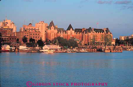 dusk Empress Hotel on waterfront Victoria British Columbia Canada Stock Photo 13429