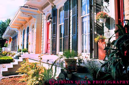 Stock Photo #17468: keywords -  architecture building buildings cottage cute design district garden gardens home homes horz house in louisiana neighborhood new of old older orleans parallel quaint row rows small style victorian vintage