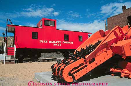 Stock Photo #18859: keywords -  and attraction cars colorful equipment heavy helper historic horz mining museum museums old orange railroad railroads railway red tourist train trains utah vintage western