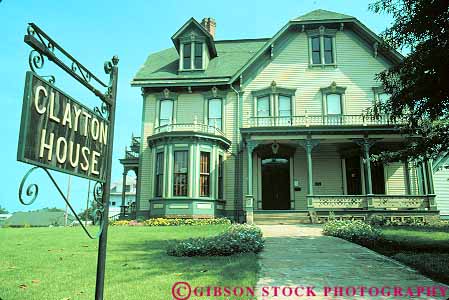 Stock Photo #18033: keywords -  arkansas building clayton fort ft ft. historic home horz house houses national old park parks public sign signs site sites smith vintage