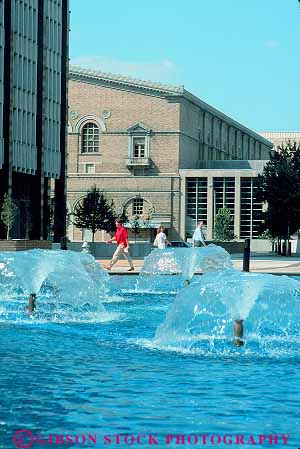 Stock Photo #11303: keywords -  america downtown fountain fountains mall memphis mid near people summer tennessee urban vert walk walking