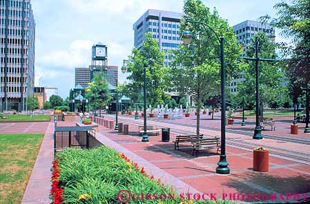 Stock Photo #18001: keywords -  building buildings business center centers cities city civic commercial community district horz landscaped memphis modern municipal park parks pedestrian plaza plazas public tennessee urban