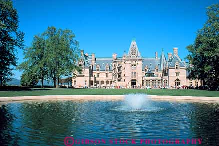 Stock Photo #14027: keywords -  architecture asheville biltmore building carolina estate estates fountain fountains gothic home horz landmark landmarks mansion mansions millionaire north wealth wealthy