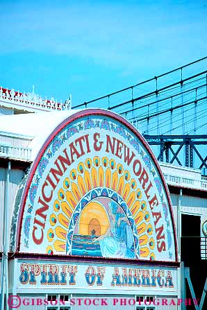 Stock Photo #19067: keywords -  america boat boats cincinnati name of ohio paddle paddles patriotic river riverboat rivers sign signs spirit vert wheel wheels