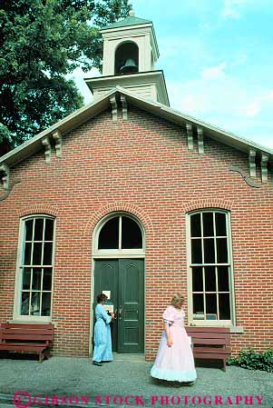 Era Dressed Woman Historic Roscoe Village Coshocton Ohio Stock Photo 14159