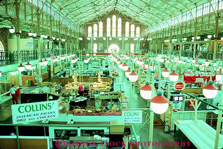 Stock Photo #11959: keywords -  architecture business city commerce covered enclosed historic horz indiana indianapolis indoor inside market markets old shop shoppers shopping shops traditional vendors