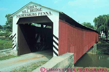 Stock Photo #14193: keywords -  amish attraction bridge bridges country cover covered dutch heritage herrs historic horz lancaster mill pennsylvania red tourist tradition traditional traveler wood wooden