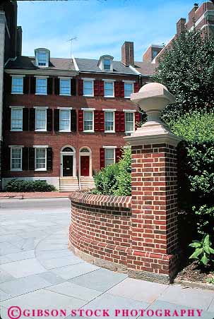 Stock Photo #12773: keywords -  brick building buildings cities city cityscape cityscapes downtown identical pennsylvania philadelphia same sameness twin urban vert