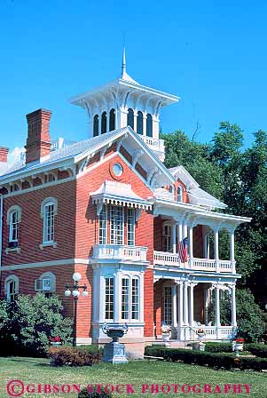 Stock Photo #18974: keywords -  architecture attraction belvedere brick building buildings design fancy galena history home house illinois in mansion mansions old ornate sites style tourist tradition traditional vert vintage