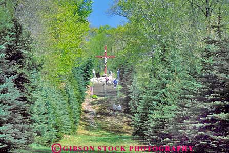 Stock Photo #19458: keywords -  christian connecticut cross england horz in litchfield lourdes museums new of old older outdoor outside people region religion religious shrine shrines site sites state stations