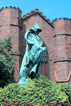 Stock Photo #14345: keywords -  building conant england massachusetts metal museum museums new region roger salem statue statues supernatural vert witch witchcraft witches