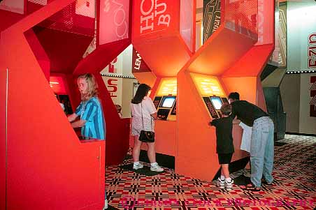 Stock Photo #18065: keywords -  children city colorful computer computers economics enterprise exhibits hands horz interact interacting interactive interacts modern museum museums oklahoma people person science square