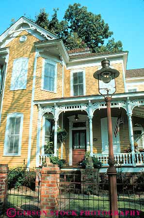 Stock Photo #14566: keywords -  architecture building buildings columbus design gas georgia historic home house houses lamp style tradition traditional vert victorian