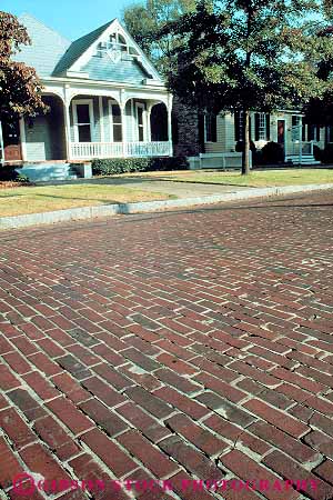 Stock Photo #14569: keywords -  architecture brick bricks building buildings cobble cobbles cobblestone cobblestones columbus design georgia historic home houses old pavement street streets style tradition traditional vert