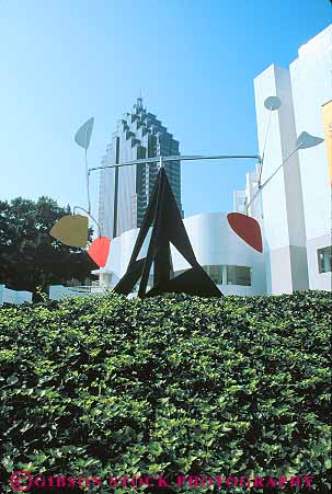 Stock Photo #11617: keywords -  art atlanta cities city cityscape cityscapes downtown georgia high museum museums of outdoor sculpture sculptures skyline skylines south southern urban vert