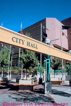 Stock Photo #12181: keywords -  architecture boise building buildings city design government hall halls idaho modern municipal new public sign signs style vert