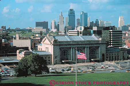 Stock Photo #7746: keywords -  america architecture building buildings business center cities city cityscape cityscapes downtown high horz kansas missouri office rise skyline skylines urban usa