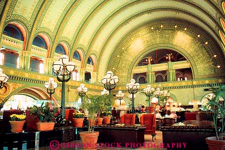 Stock Photo #12256: keywords -  arch arched arching architecture ceiling ceilings change changed convert curve curved curving dome domed domes horz louis missouri old railroad renovated renovation restore restored saint st st. station stations tradition traditional train union vault vaulted